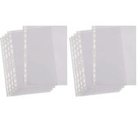 SUMMIT Pochettes perforées A4, 200 pochettes en plastique (Lot de 2)