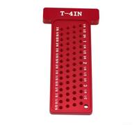 Sumsoctober Règle carrée en T pour le travail du bois - Jauge de marquage en aluminium - Double échelle - Guide de bord métrique en pouces - Outil de mesure de charpentier (T-4 IN)