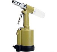 Sumsoctober Riveteuse pneumatique hydraulique 9500N pour rivets de 2,4 à 4,8 mm, design ergonomique avec outil de prise en main à trois mâchoires (C-903 jaune)