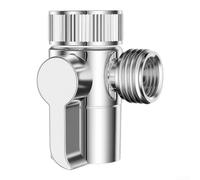 Sumsoctober Vanne d'inversion de robinet en laiton à 2 voies pour évier de cuisine, douche, toilettes - Connecteur de robinet mitigeur argenté raccord de tuyau filetage 4 points
