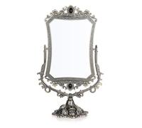 SUMTree Grand miroir de bureau vintage double face pour coiffeuse, miroir de maquillage décoratif antique pour chambre à coucher, salle de bain, style gothique, finition bronze antique