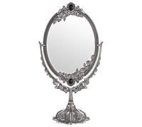 SUMTree Miroir de Maquillage Ovale Double-Face, Grand, argenté | Vintage, Pour Table, Photographie, Dressing, Décoratif