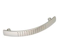 Sun Chain Paris LA Poignée de meuble design 96 mm Largeur 124 mm Poignée arquée pour armoires et tiroirs, zinc moulé sous pression nickelé mat