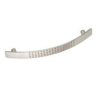 Sun Chain Poignée de meuble design Paris LA 128 mm - Largeur 160 mm - Poignée arquée pour armoires et tiroirs - Zinc moulé sous pression nickelé mat