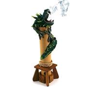 SUN D’KOH - Porte encens Dragon vert - 33 cm