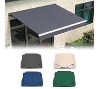 Sun e Toile de rechange rétractable en polyester pour terrasse et balcon avec cantonnière incluse, 7 x 2 m - Housse d'abri d'extérieur Gris