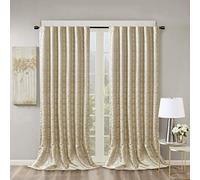 Sun Smart Rideau occultant Jacquard pour Chambre à Coucher, fenêtre Simple, Salon, Chambre familiale, Cuisine, Passe-Tringle, 1 Panneau, Polyester, 127 x 274,3 cm (l x L)