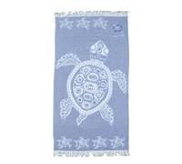 SUN & SURF Fouta de plage simple jacquard 100 % coton 90 x 170 cm - Serviette légère et polyvalente type paréo ultra douce couleurs douces