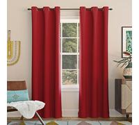 Sun Zero Easton Panneau de Rideau occultant à économie d'énergie à œillets - 101,6 x 274,3 cm - Rouge