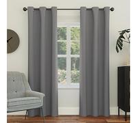 Sun Zero Easton Panneau de Rideau occultant à œillets, économie d'énergie, 101,6 x 274,3 cm, Gris