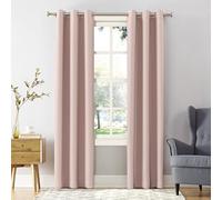 Sun Zero Easton Panneau de Rideau occultant à œillets pour économie d'énergie, 101,6 x 274,3 cm, Rose pâle