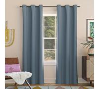 Sun Zero Easton Rideau occultant écoénergétique à œillets, Thermique, Bleu Denim, Panneau de 101,6 x 274,3 cm