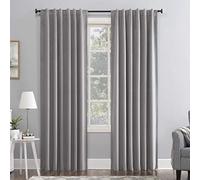 Sun Zero Hampshire Panneau de Rideau Thermique occultant en Velours avec Languette arrière, 127 x 213,4 cm, Gris