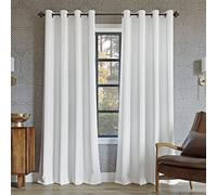 Sun Zero Nordic Grade Theater Grade Extreme Lot de 2 Rideaux occultants à œillets, 132,1 x 213,4 cm, Blanc