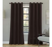Sun Zero Nordic Lot de 2 Rideaux occultants à œillets de qualité théâtre, 132,1 x 243,8 cm, Chocolat foncé