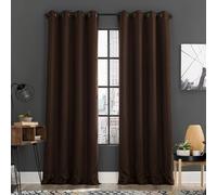 Sun Zero Soho Lot de 2 Rideaux occultants à œillets avec réduction du Bruit, économie d'énergie, 137,2 x 274,3 cm, Marron Chocolat