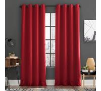 Sun Zero Soho Lot de 2 Rideaux occultants à œillets écoénergétiques - 137,2 x 213,4 cm - Rouge