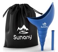 Sunany Urinoir Femme Portable, Entonnoir Silicone Réutilisable, Bleu | Permet aux Femmes de Faire Pipi Debout Sans Contact avec les Toilettes, Idéal pour Voyages, Camping et Activités en Plein Air