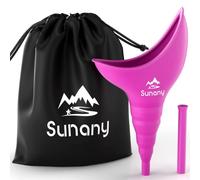 Sunany Urinoir Femme Portable, Entonnoir Silicone Réutilisable, Fuchsia | Permet aux Femmes de Faire Pipi Debout Sans Contact avec les Toilettes, Idéal pour Voyages, Camping et Activités en Plein Air