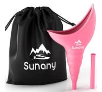 Sunany Urinoir Femme Portable, Entonnoir Silicone Réutilisable, Rose | Permet aux Femmes de Faire Pipi Debout Sans Contact avec les Toilettes, Idéal pour Voyages, Camping et Activités en Plein Air