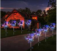 Sunboia Feux d'artifice Solaire,Blanc Lumière Solaire De Jardin,Lumières de Starburst,2x120 LED Solaire Lumières décoratives pour Noël Mariage Soirée Maison Paysage Jardin pelouse-Multicolor