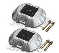 Sunboia Lampe Solaire Jardin,Solaire Éclairage Bord de Piscine Bassin Encastrable Sol Clôture Pelouse Cour Terrasse Mur Pont Bateau Sécurité Extérieur 1,2 V/600 mAh Ni-Mh 0,3 W,Blanc