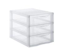 Module De Rangement Sundis A4 3 Tiroirs PP Transparent