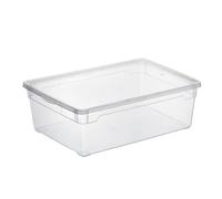 SUNDIS 4384001 Clear Box Boîte Transparent Avec Couvercle Plastique, 22L