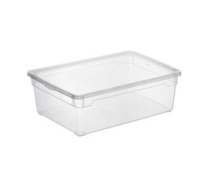 SUNDIS 4384001 Clear Box Boîte Transparent Avec Couvercle Plastique, 22L