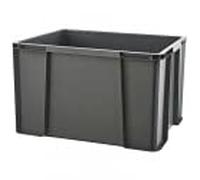SUNDIS Master Box, bac de rangement 45L en plastique recyclé, robuste et renforcé, parois droites, superposable et combinable, idéal pour l’atelier, le bricolage ou le transport