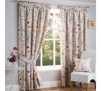 Sundour Hampshire Rideaux plissés 168 x 229 cm en Polycoton Demi-Panama Multicolore