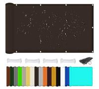 Sune Recular Sune Imperméable 5,5 x 10 m pour balcon et terrasse - Protection UV rouge rouille personnalisée pour cour et clôture
