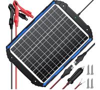 SUNER POWER Chargeur de batterie solaire 25 W 12 V et mainteneur Pro, contrôleur MPPT intelligent intégré, chargeur étanche 12 V 25 W pour voiture, camping-car, remorque, bateau, automobile