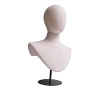 Sunerzenor Présentoir Tête de Mannequin Pratique Base En Métal Décoratif Bureau Tête de Mannequin Porte-Chapeau pour Foulard Postiche Casque, Socle Noir