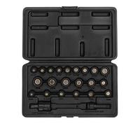 SUNEX 1818 1/10,2 cm Drive magnétique Fractional et Metric Impact Jeu de douilles, pouces/métrique, Standard, 6 pans, Cr-Mo, 3/40,6 cm - 1/5,1 cm, 5 mm - 15 mm, 23 pièces