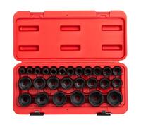 SUNEX 2645 entraînement 1/5,1 cm douilles à choc, métrique, Standard, 6 pans, Cr-Mo, 10 mm - 36 mm, lot de 26