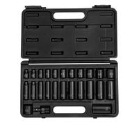 SUNEX Tools 3325 Lot de 25 douilles à choc SAE Master 3/8", standard/profondes, 6 points, Cr-Mo, 5/16" - 2,5 cm