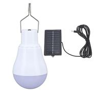 SUNFECILI Ampoule Solaire pour Intérieur, Maison et Poulet, Lampe de Camping étanche Extérieure, Panneau Solaire, Ampoule LED ABS 500 MAh, Crochet de Batterie, Lampe Solaire pour Tente de
