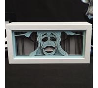 Sung Jin Woo Veilleuse 3D Papercut Boîte à lumière en papier sculpté avec personnage d'anime Lampe de table LED Décoration de chambre Cadeau créatif