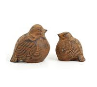 Sungmor Statue d'oiseau en fonte, figurines vintage de collection d'animaux, décoration de table de bureau à domicile, presse-papier, butée de porte, décoration de pelouse de jardin, finition rouille