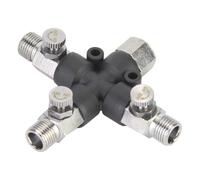 SUNGOOYUE 1/8 Tap à Trois Voies en Matériau de Haute qualité, Facile à Utiliser, Répandu pour Aérographe et Pompe à Air, Plastique + Métal