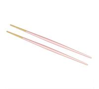 SUNGOOYUE Baguettes en Acier Inoxydable 1 Paire, Baguettes en Métal doré 304 22 Cm avec Tête Antidérapante Placage Sous Vide pour la Cuisine à Domicile, le Restaurant de Sushi (or rose)