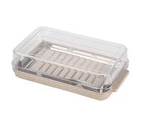SUNGOOYUE Beurrier Conteneur Compact (Butter grid cutting box (wheat | beurre adapté au réfrigérateur avec couvercle transparent, compact, adapté au réfrigérateur en plastique, cuisine
