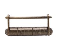 SUNGOOYUE Cadenas Antique Vintage, Serrure à Code Romantique en Alliage de Zinc Mini Cryptex, Conception de Mot de Passe de Lettre pour les Notes Secrètes de Bague de Fiançailles, Cadeau de Puzzle