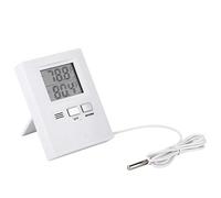 SUNGOOYUE Compteur de Température Filaire Intérieur Extérieur, Thermomètre Numérique ABS avec écran LCD, 14 à 158 Degrés Fahrenheit, Mémoire Minimale, pour Réfrigérateur de Restaurant de Bureau à