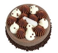 SUNGOOYUE Faux Gâteau Modèle de Gâteau, 4 Pouces, Crème au Chocolat, Accessoire de Dessert, Photographie Alimentaire, Décor de Fête pour Vitrine de Boulangerie, Vitrine de Magasin (1PCS)