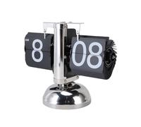 SUNGOOYUE Horloge Rabattable Alimentée par Batterie, Horloge Numérique Rétro Rabattable en Acier Inoxydable 304 avec Mouvement d'engrenage Silencieux, Affichage Facile à Lire de 12 Heures pour Les