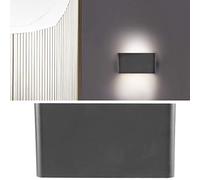 SUNGOOYUE LED Murale Lumière IP65 étanche | Applique murale LED en alliage d\'aluminium, pour jardin, effet d\'éclairage haut/bas, étanche IP65, COB, porche noir