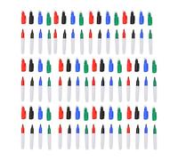 SUNGOOYUE Lot de 48 Marqueurs Permanents Mini, 9,2 Cm, Séchage Rapide | Conception Portable à clipser, ensemble vibrant de 4 couleurs, écrit sur du verre en plastique métallique, bureau de classe