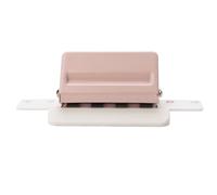 SUNGOOYUE Perforatrice à 4 Trous en Forme de Champignon, Perforatrice à Main pour Carnets à Disque, capacité de 3 Feuilles avec Espacement de 25 Mm et Règle, Pages de Recharge DIY pour